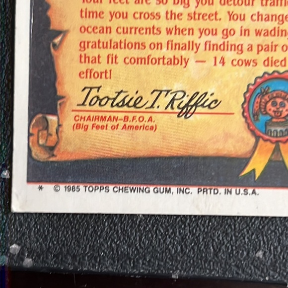 GARBAGE PAIL KIDS. SPACY STACY 63a. 1985 - Picture 3 of 6